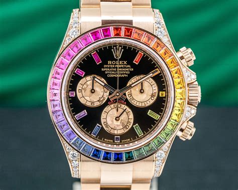 rolex rainbow rose gold price.